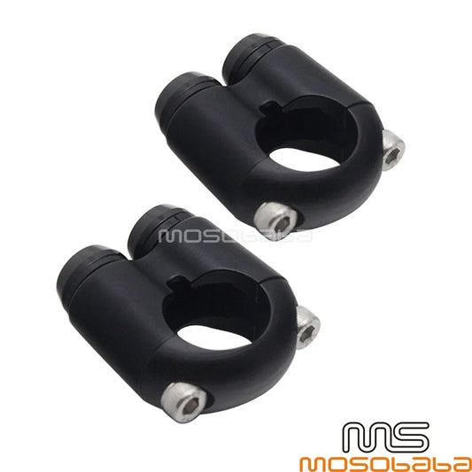 Black 1" Hand Control Dual Button Momentary Switch for Harley - 2x