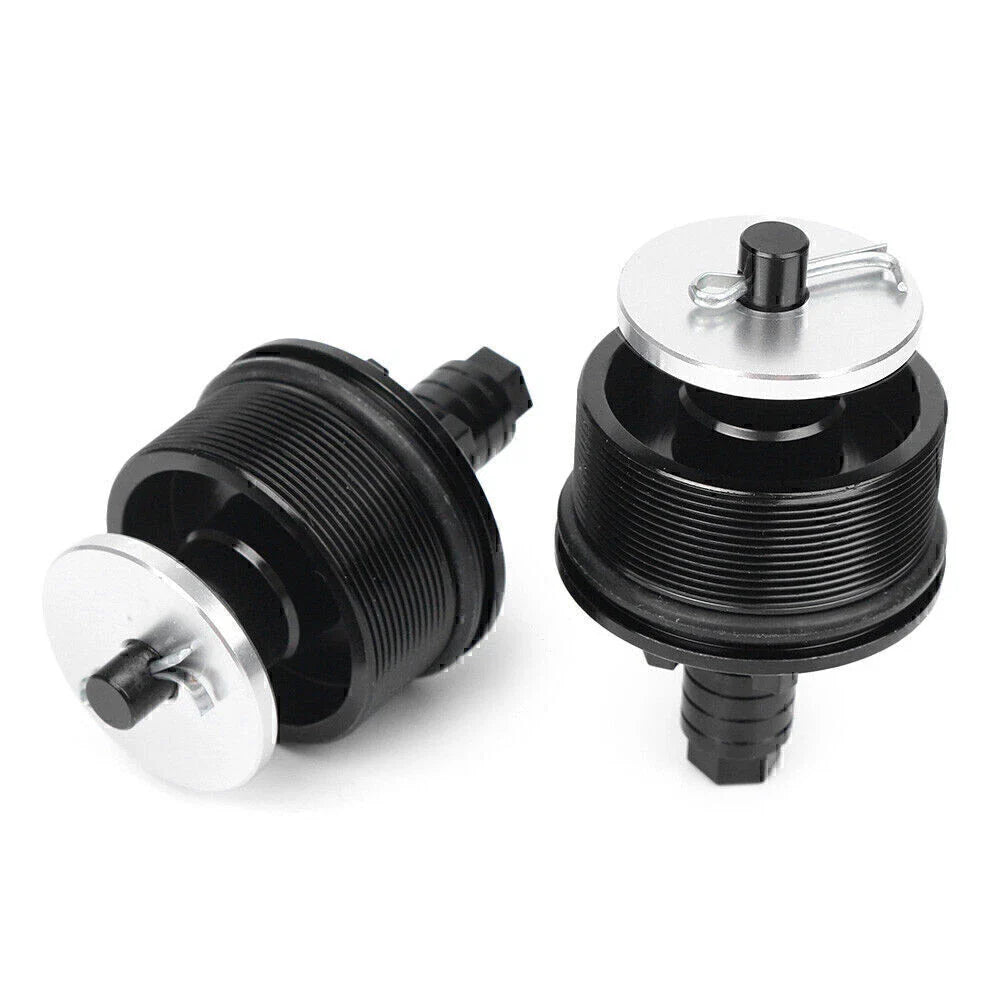 CNC Aluminum Motorcycle Preload Adjusters Fork Bolts  Black for Honda CB400
