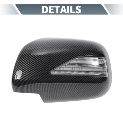 Rearview Mirror Cover Overlay Black Carbon Fiber for Lexus RX330 RX300 (2003)