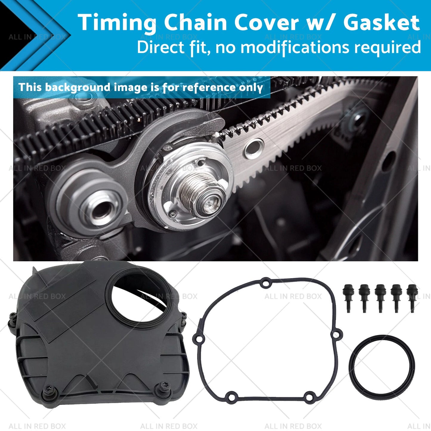 Engine Timing Chain Cover w/ Gasket for Audi VW Jetta Golf (2006-2018)