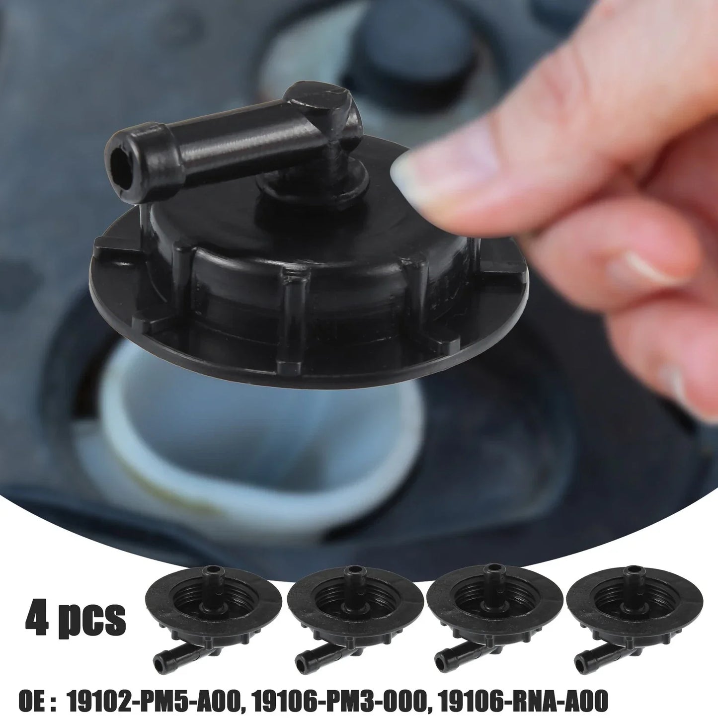 4 x Windshield Washer Fluid Reservoir Caps for Honda Accord (1997-2015)