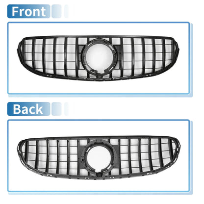 Front Upper Bumper Grille for Mercedes-Benz GLC300 2020-2021 Gloss Black