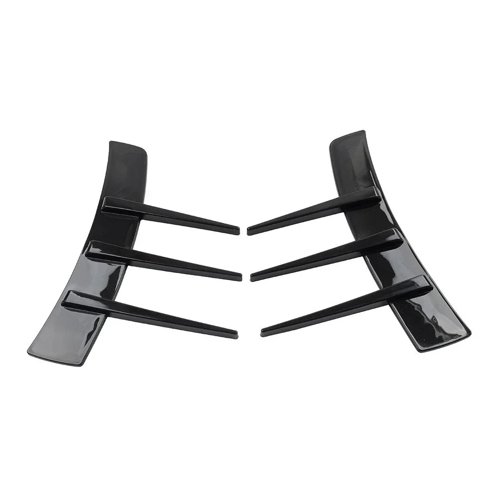 Black Front Rear Side Fender Vents Air Vent Trim for Universal Cars