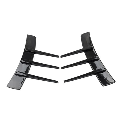 Black Front Rear Side Fender Vents Air Vent Trim for Universal Cars