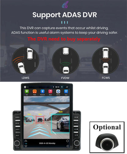 9.7" Carplay Stereo Radio GPS Nav Wifi Head Unit for Fiat Panda (2003-2012)