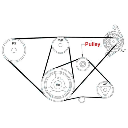 Pulley V-Belt Tensioner Air Con Fan Belt for Patrol GQ Y60 GU Y61 TD42 TD42T