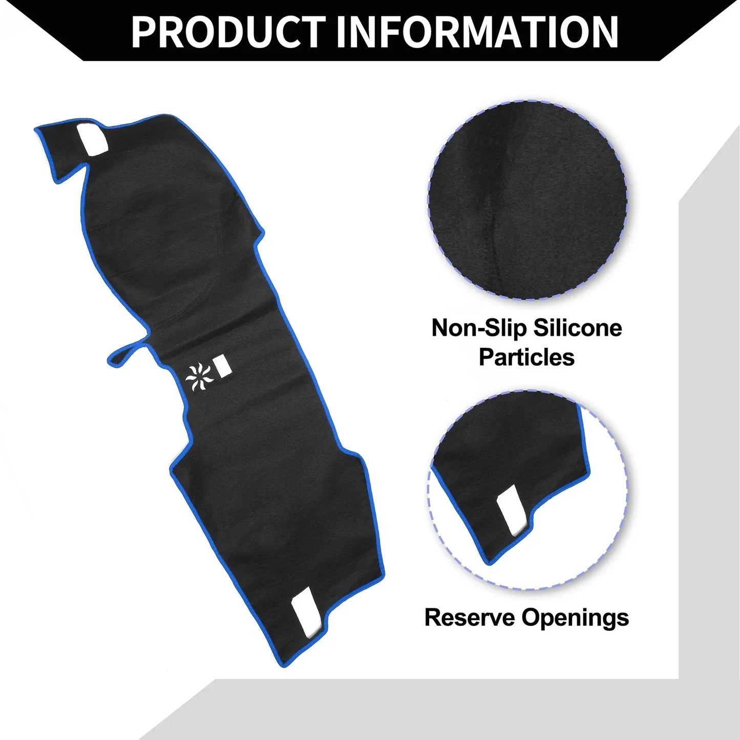Dashboard Cover Mat for Honda Civic 11th Gen 2021-2024 - Black & Blue Set