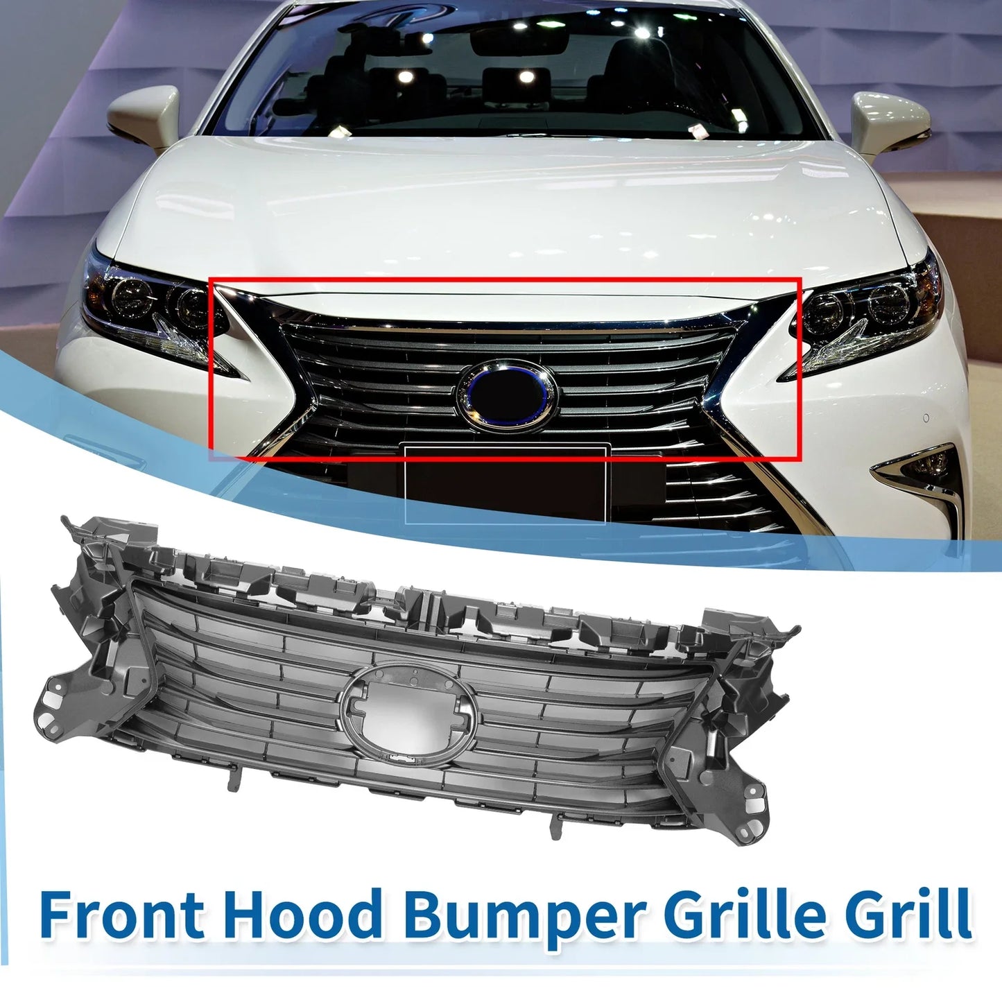 Front Upper Bumper Grille for Lexus ES 300h (2016-2018)