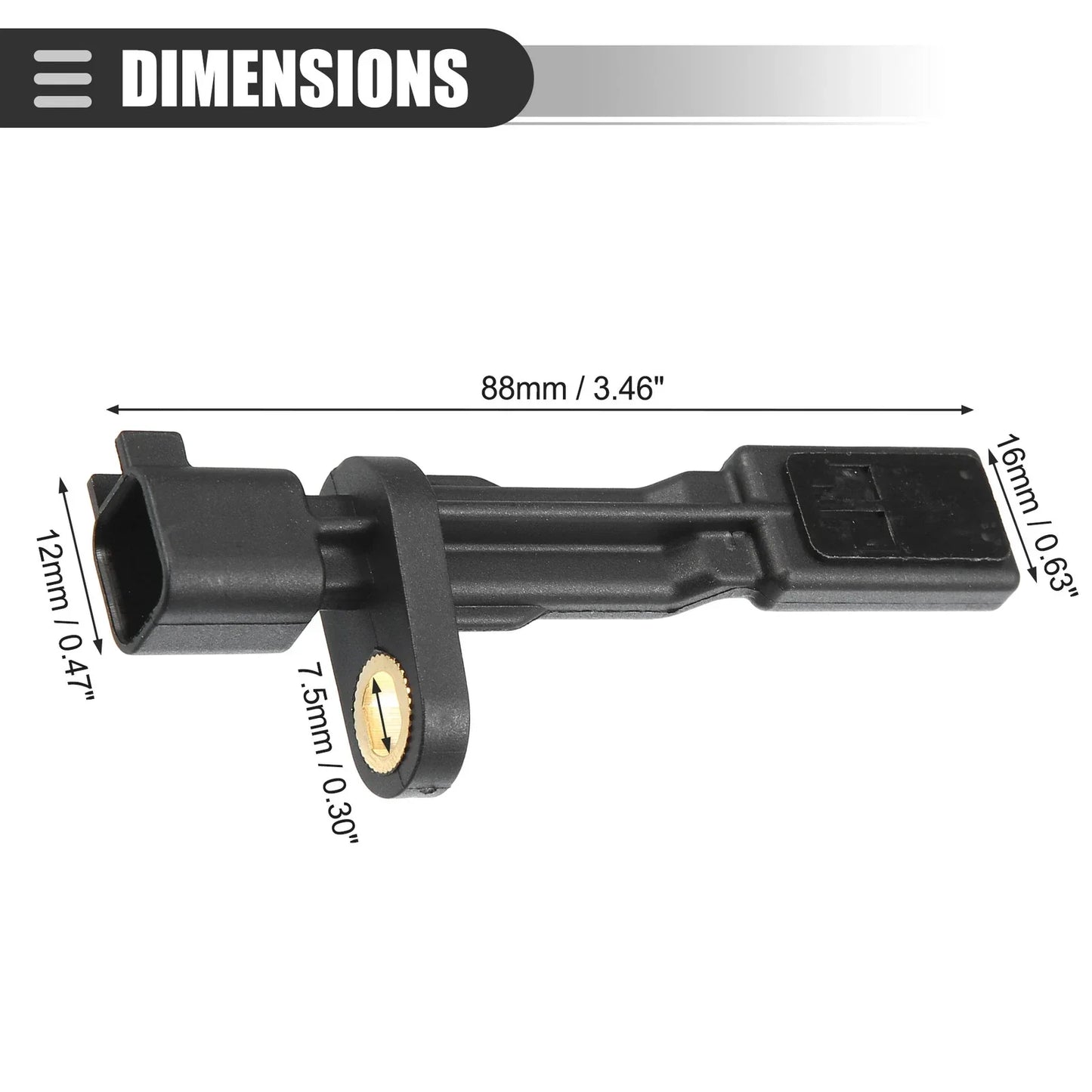 2 x ABS Wheel Speed Sensors for Dodge Nitro, Jeep Liberty (2007-2012)