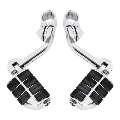 1-1/4" Chrome Footpeg Footrest Mount for Harley Touring Engine Guard
