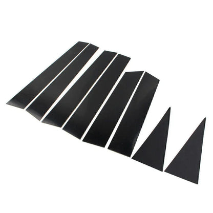 8x Door Window Trim Pillar Covers for Nissan Rogue (2014-2020) Black