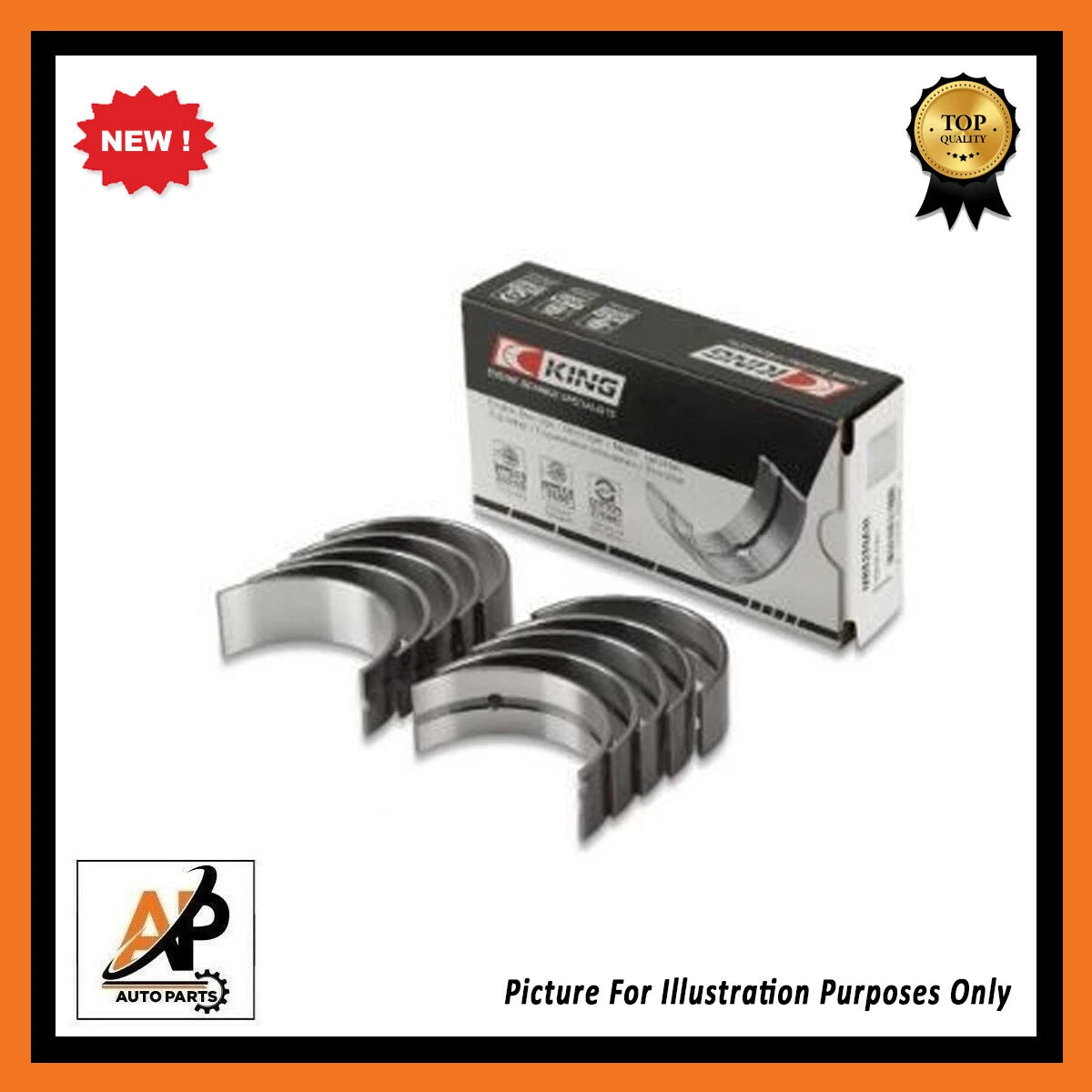Engine Crankshaft Bearing Set Standard Replacement for Toyota 2.0 2.2 3S-FE (1990–2005)