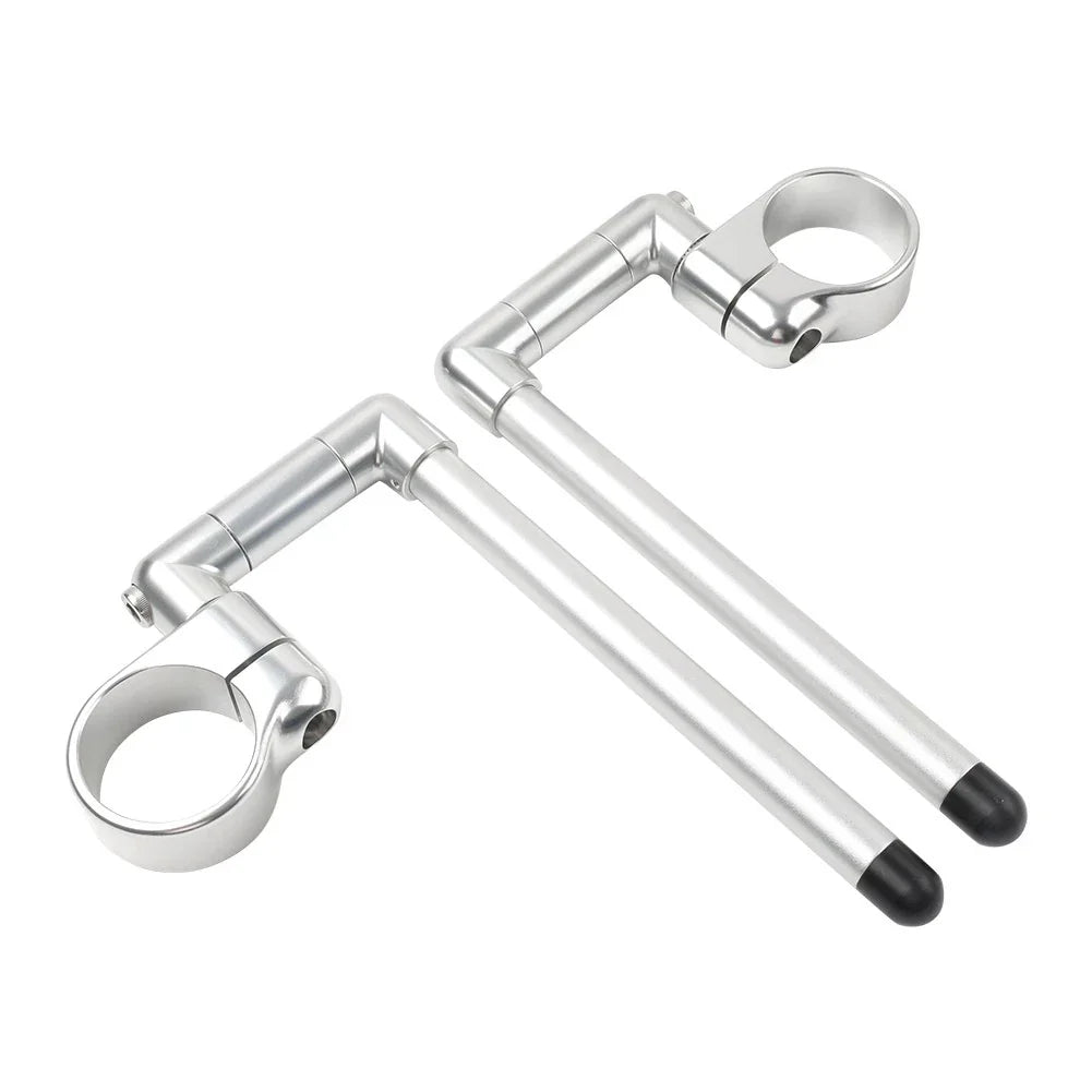 58MM Clip-On Handlebar for Universal Cafe Racer Motor - Silver