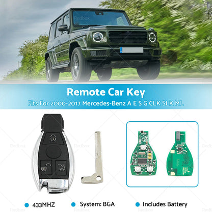 433Mhz Remote Key for Mercedes Benz A E S G CLK SLK ML Class