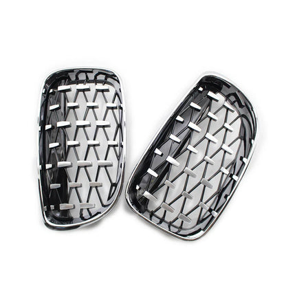 Chrome Black Diamond Front Kidney Grill for BMW 1 Series (2004-2013)