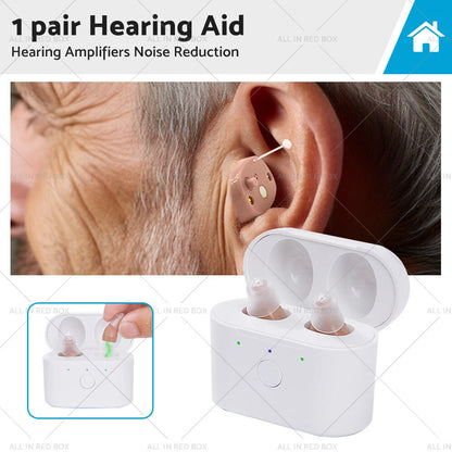 Rechargeable Hearing Aids for Seniors - Noise Reduction Amplifiers