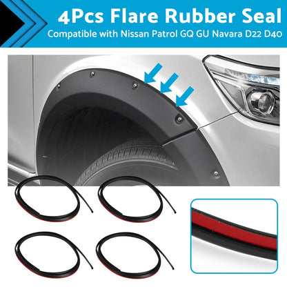 4Pcs Flare Rubber Seal for Nissan Patrol GQ Y60 GU Y61 Y62 Navara D22 D40