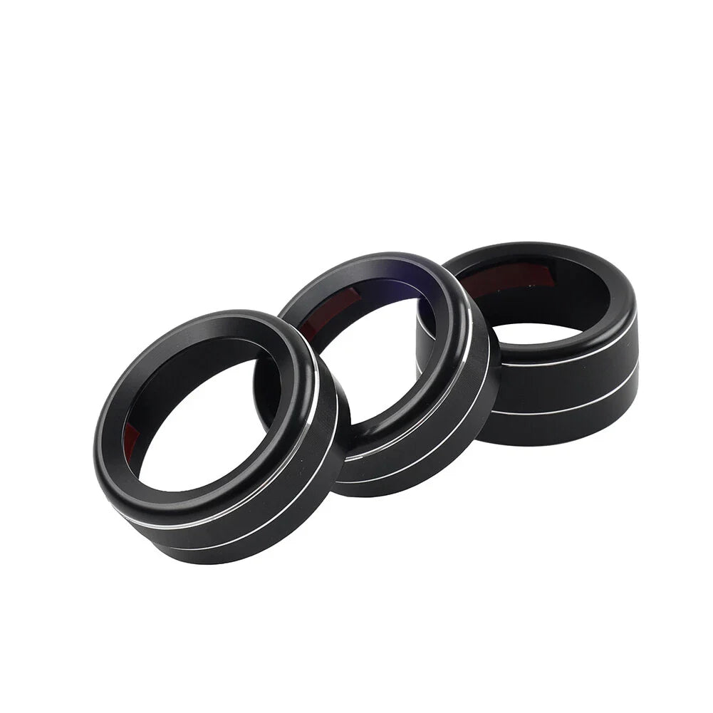 Black AC Climate Control Knob Ring Covers for Mazda 3, CX-5 (2014-2019)
