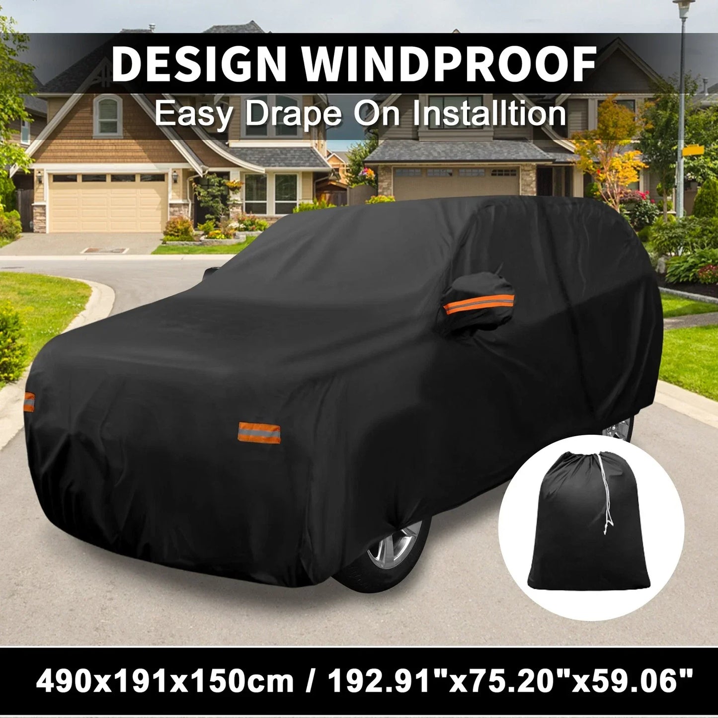 Waterproof Aluminum Film Car Cover for Hyundai Santa Fe (2013-2023)