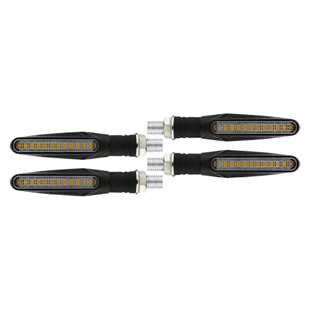 4 x Universal Motorcycle LED Amber Turn Signal Lights for Bike