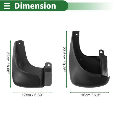 Mud Flaps Splash Guards for Hyundai Elantra 2002-2007 with Mount Accessories