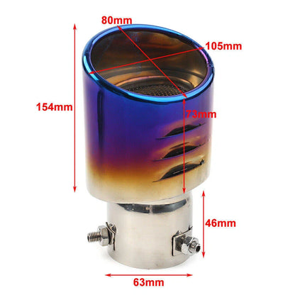Stainless Steel Rear Exhaust Pipe Tail Muffler Tip for Car Accessories