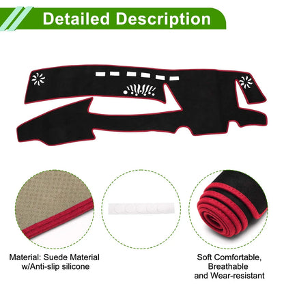 Dashboard Cover Mat for Lexus ES 2019-2022 Sun Protector Pad Black Red