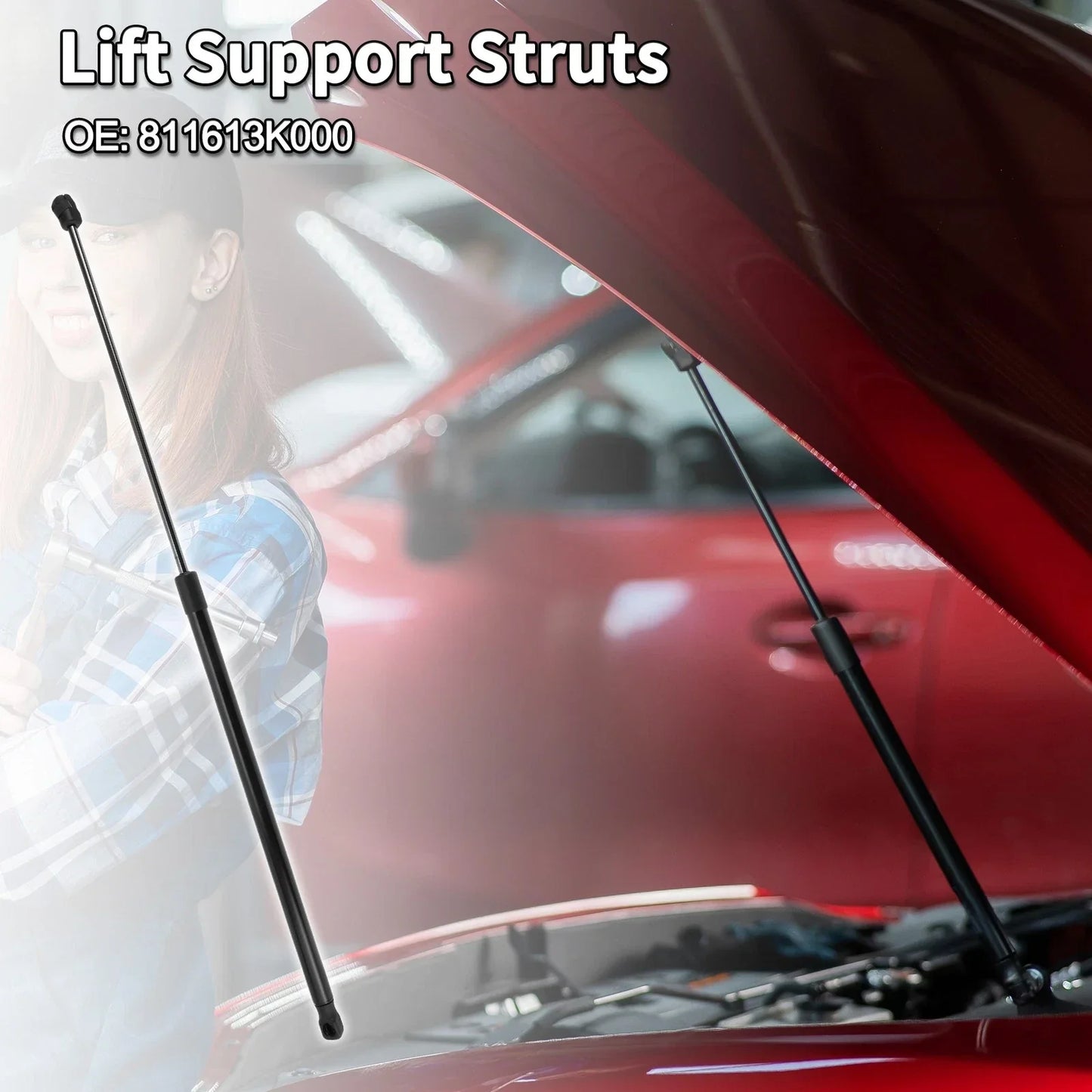 Hood Lift Supports Struts for Hyundai Sonata Sedan (2006-2010)