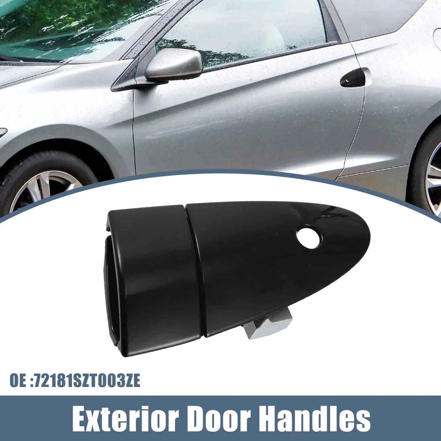 Black Front Left Exterior Door Handle for Honda CR-Z (2011-2016)