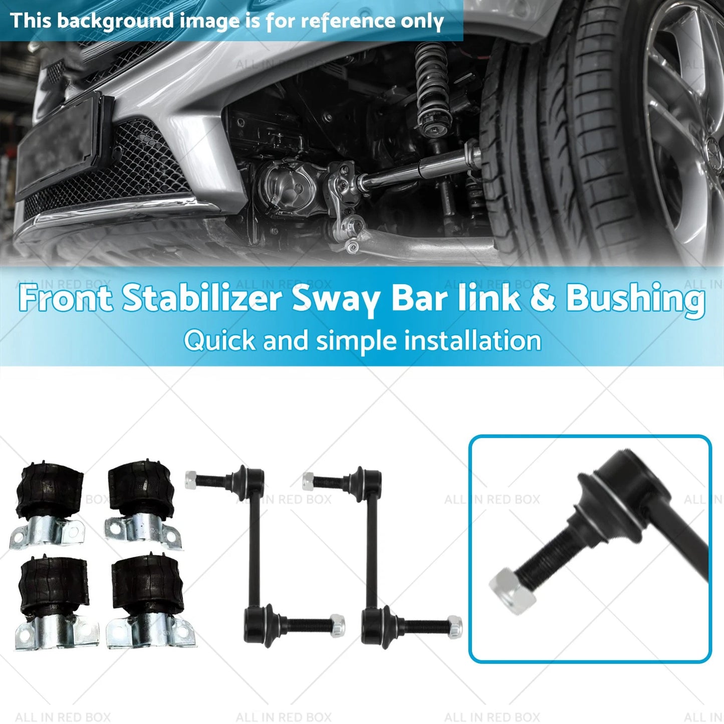 6 x Front Sway Bar Links & Bushings for Mercedes ML W164 GL X164 (2006-2012)