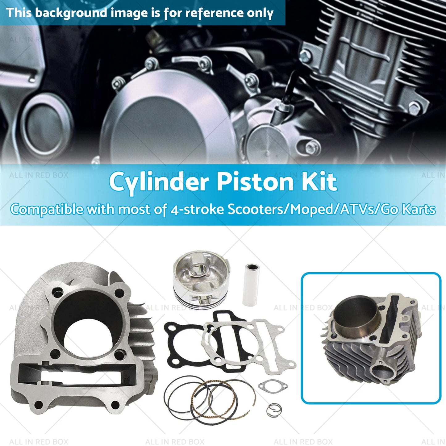 61mm Bore Cylinder Upgrade Piston Gasket for GY6 172cc 180cc
