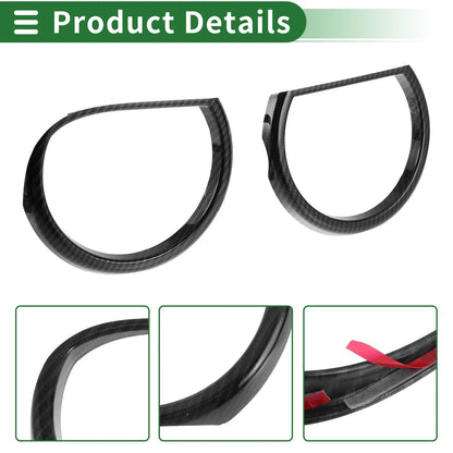 4 x Car Headlight Trim Bezels for Dodge Challenger (2015-2024) ABS Black