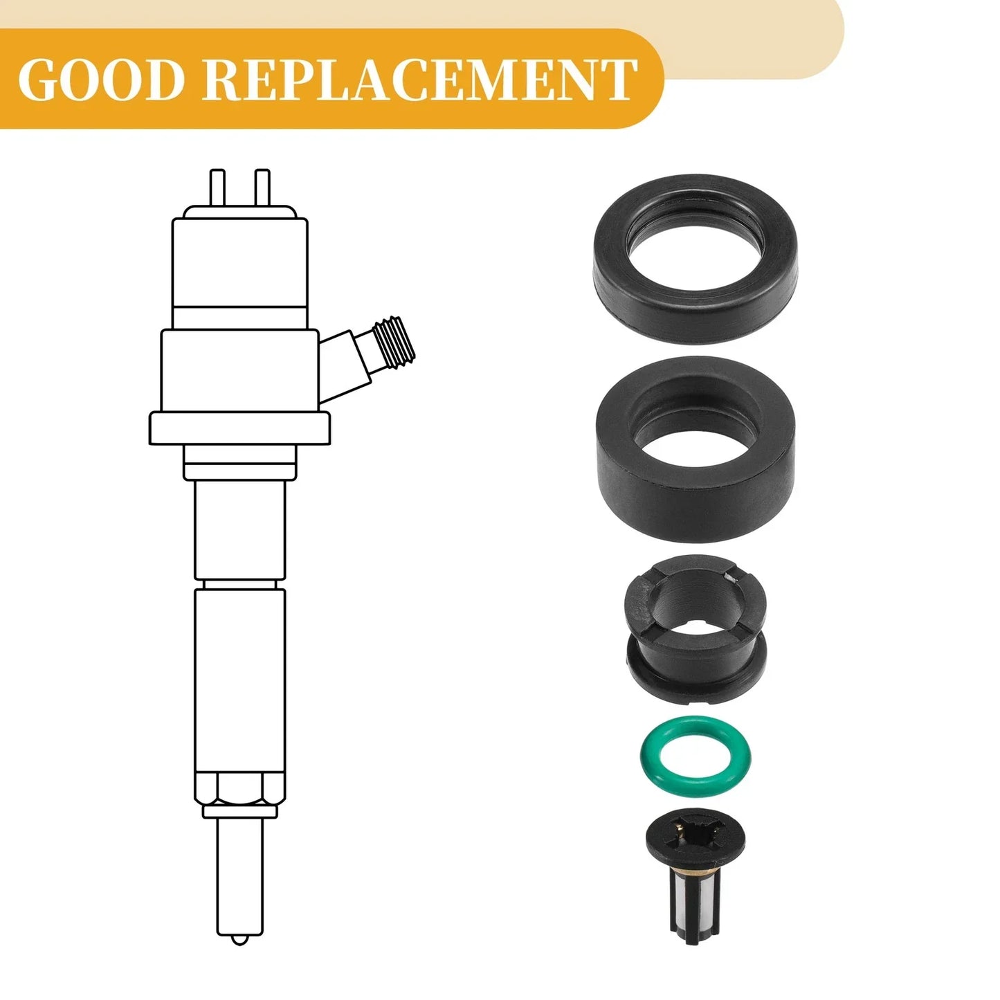 Fuel Injector Seal O Ring for Honda Vehicles 1985-2002 - 4 x NBR Rubber Sets