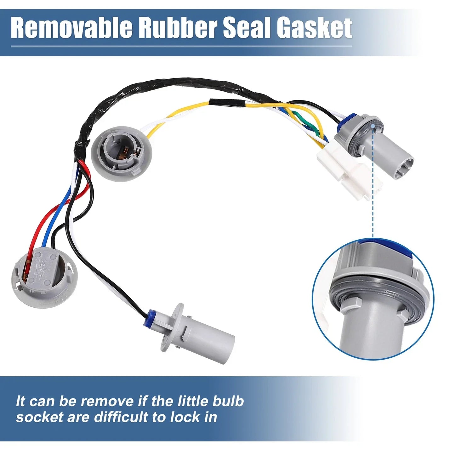 2 x Tail Lamp Holder Wiring Harness for Hyundai Sonata 2011-2014