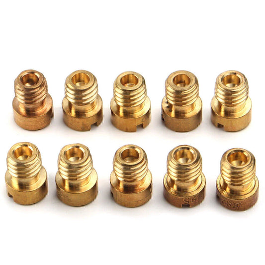 10 Pcs 5MM Main Jets Nozzle Set for Dellorto Carburetor (75-98)