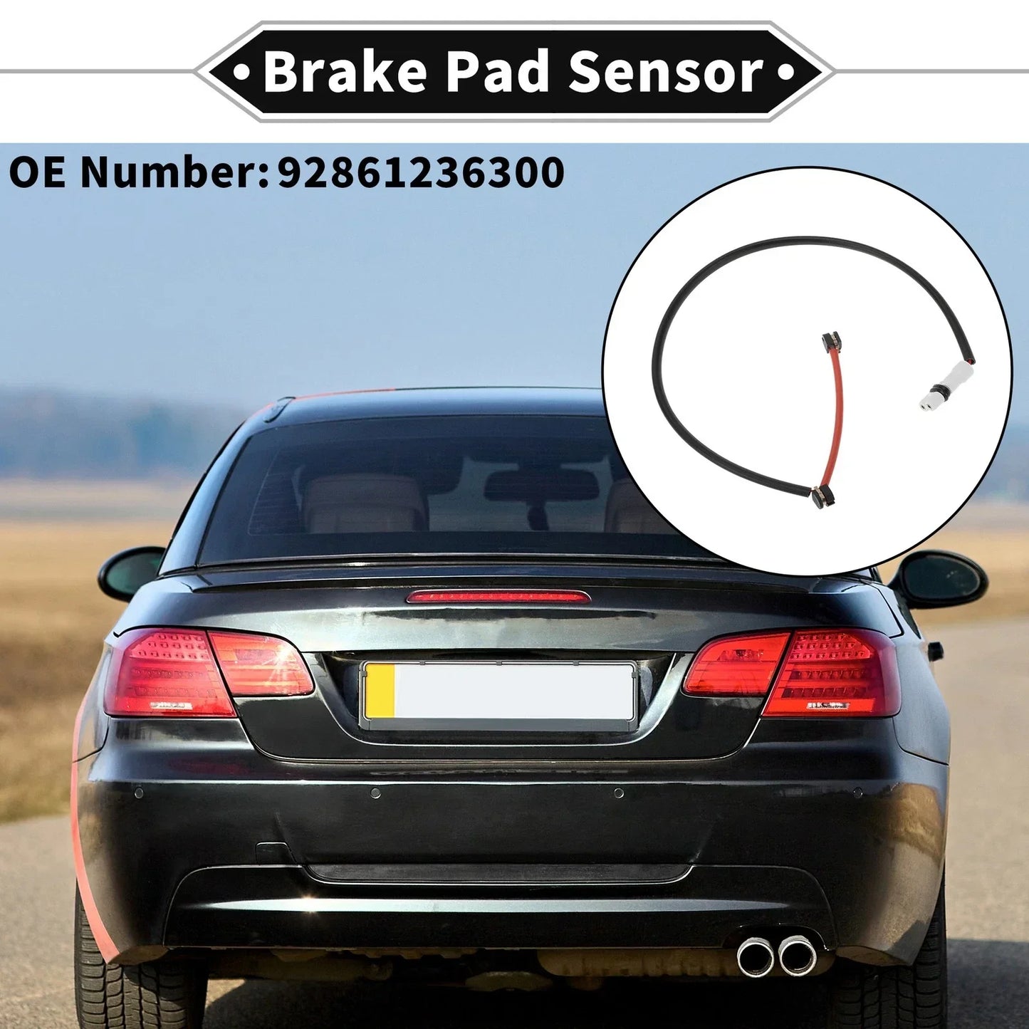 Car Rear Brake Pad Wear Sensor for Porsche 928 (1991-1995)