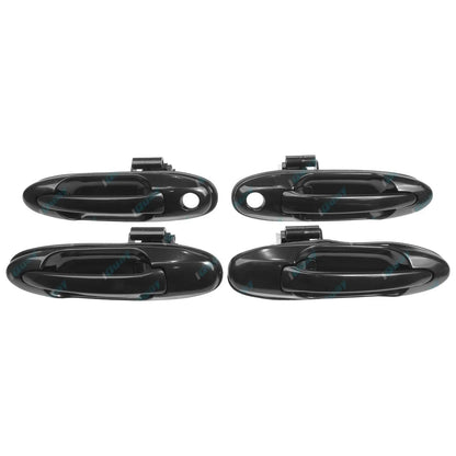 Black Front & Rear Outer Door Handles for Toyota Landcruiser 100 105 Series