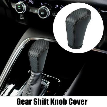 Gear Shift Knob Cover for Honda Accord (2018-2023) - Carbon Fiber Pattern Black