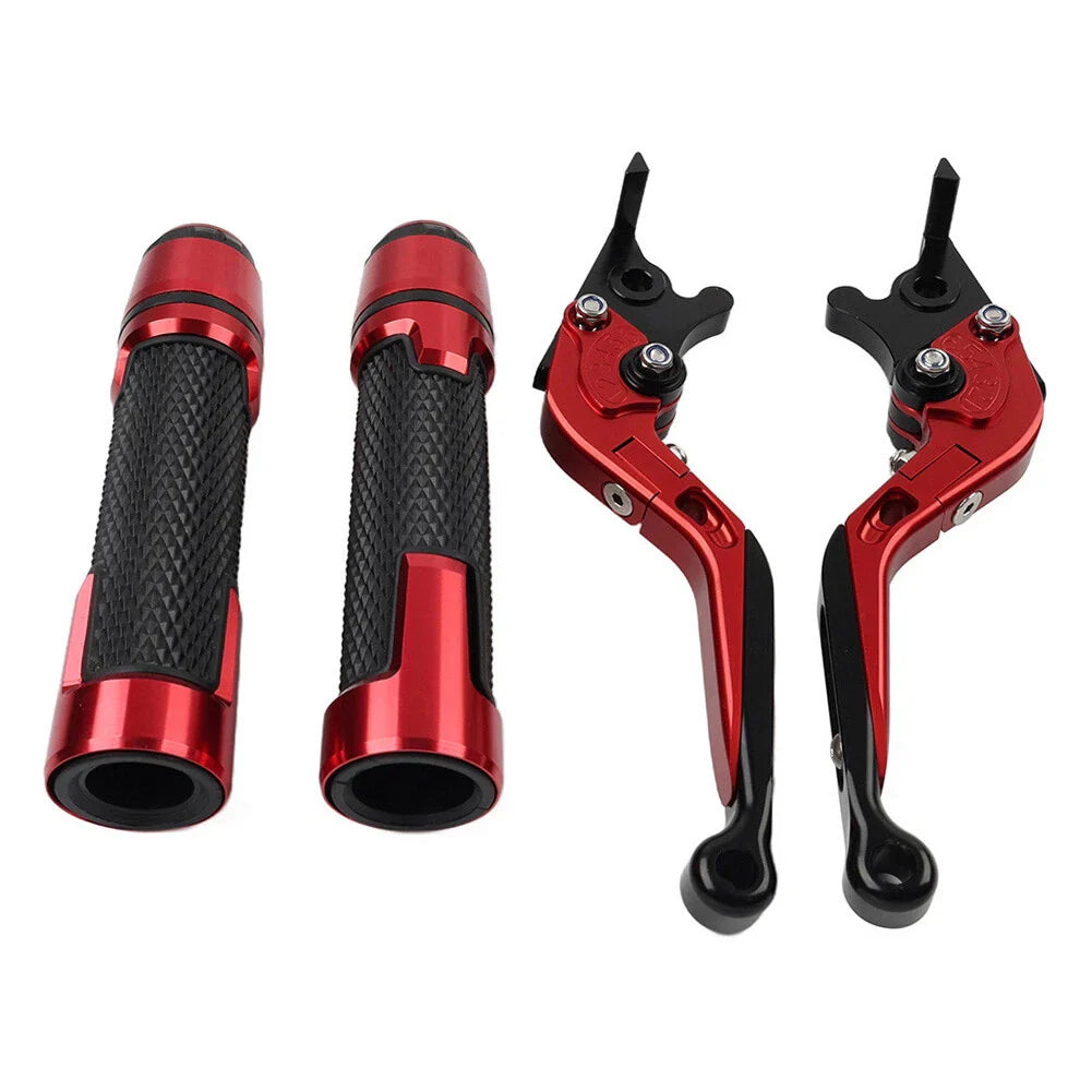 Red Extendable Brake Clutch Lever Grip Set for Ducati Panigale (2016-2020)