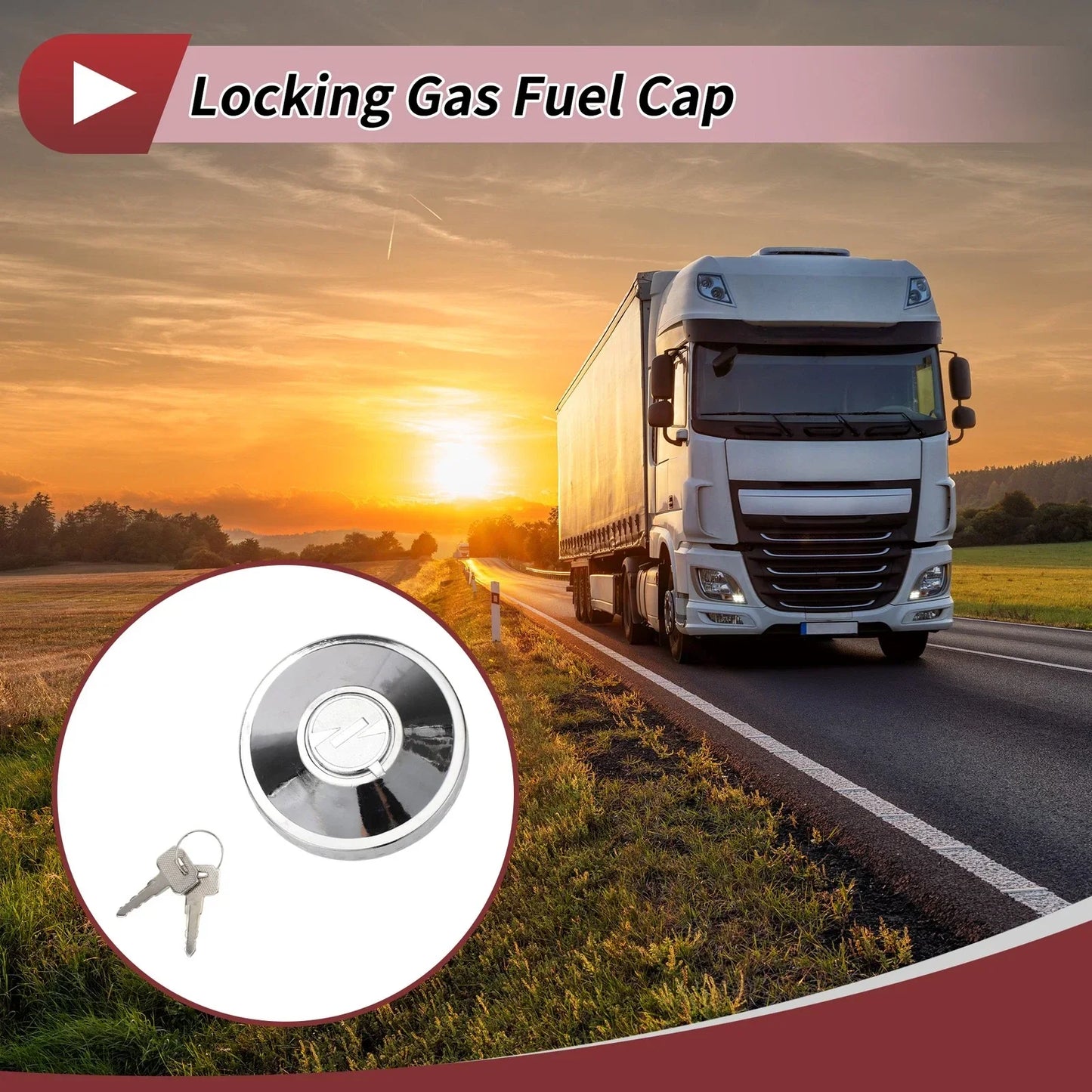 Locking Gas Cap with 2 Keys for Mercedes-Benz LK LN2 LP MK