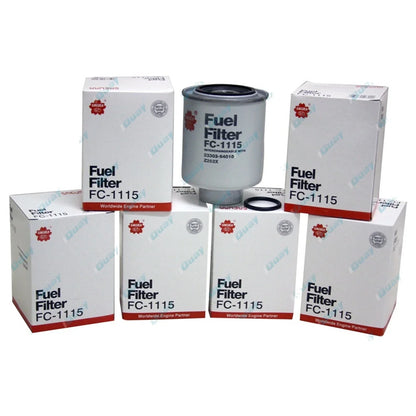 Fuel Filter 6 Pack - FC1115 for Toyota Hilux 2L 3L 1985-1997 Diesel