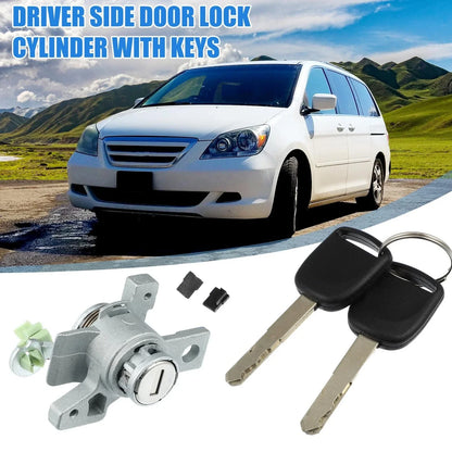 Front Left Door Lock Cylinder with 2 Keys for Honda Odyssey (2005-2010)