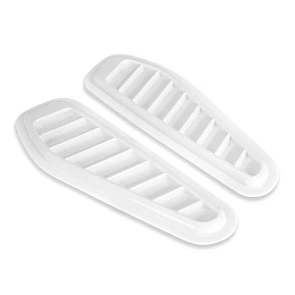 White Air Flow Intake Hood Scoop Vents for Car Decorative Cover