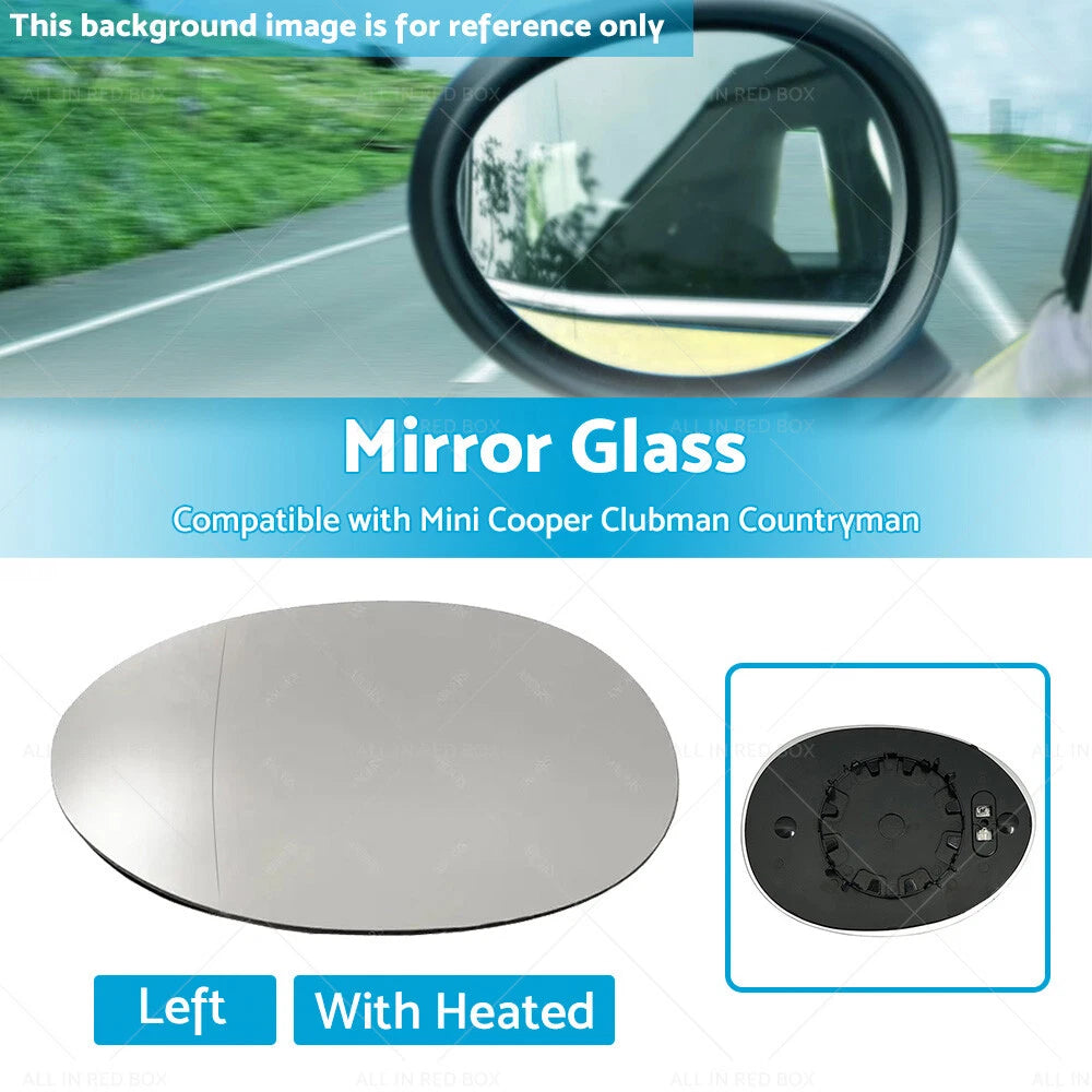 Heated Left Mirror Glass for MINI Cooper F55 F56 Clubman F54 (2014-2023)
