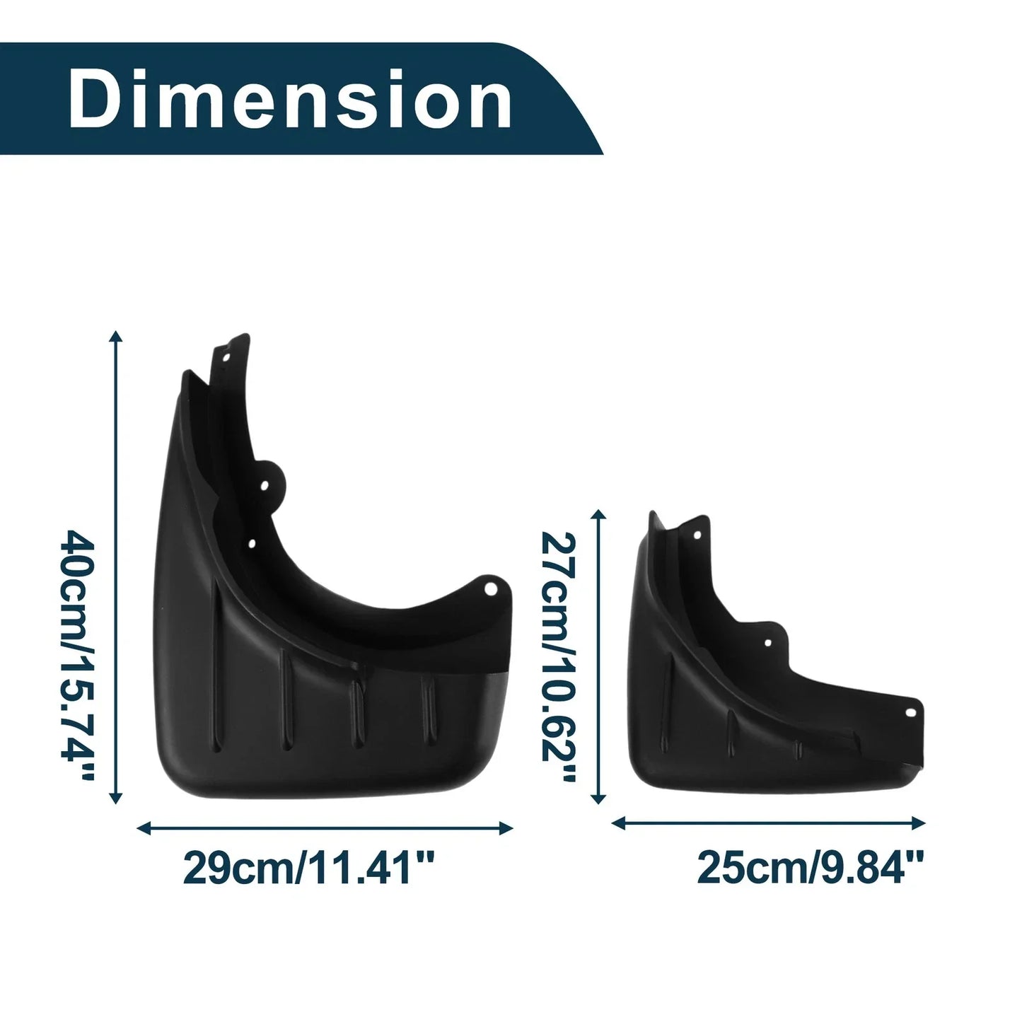 Mud Flaps Splash Guards 1 Set for Porsche Cayenne (2006-2010)