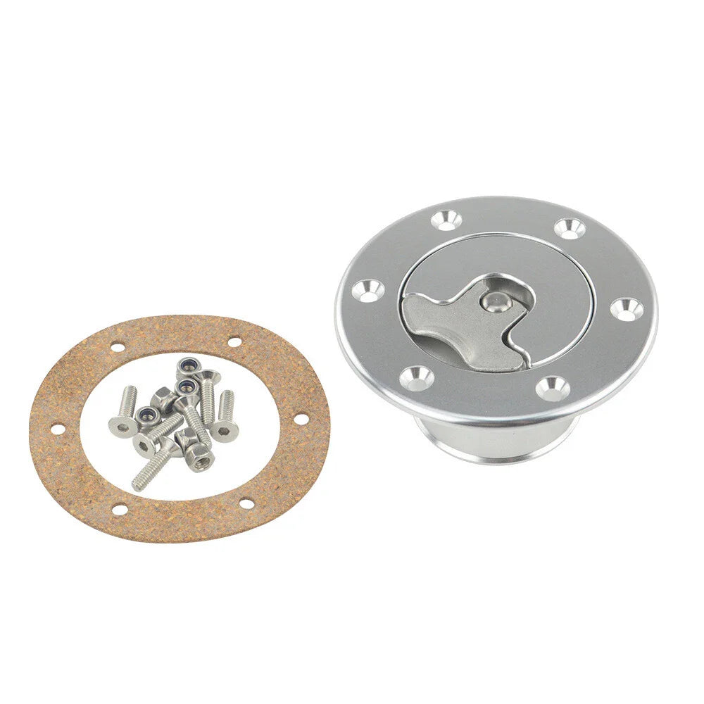 Billet Fuel Filler Neck Pop-Up Gas Cap for Universal 6 Hole