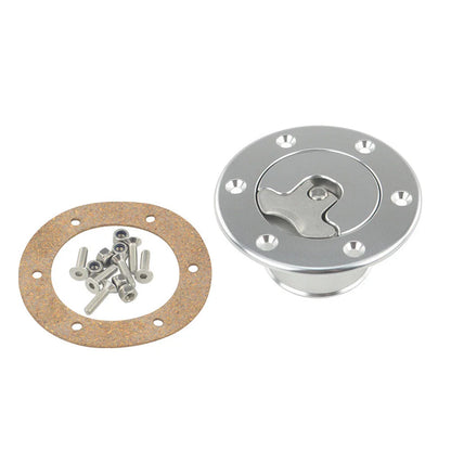 Billet Fuel Filler Neck Pop-Up Gas Cap for Universal 6 Hole