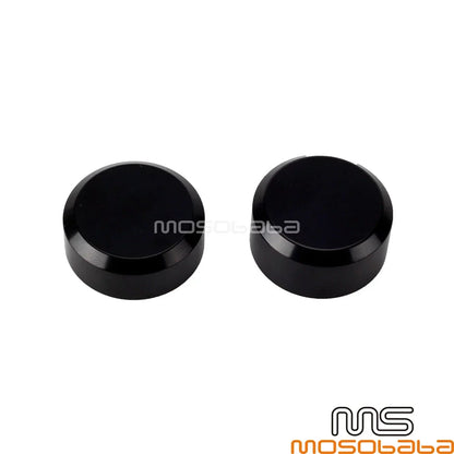 Smooth Black Rear Axle Nut Caps for Harley Sportster S, Pan America (2021-2023)