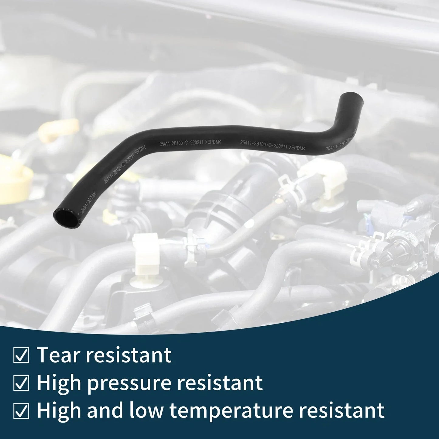 Radiator Hose for Hyundai Santa Fe 2006-2011 Rubber Downpipe