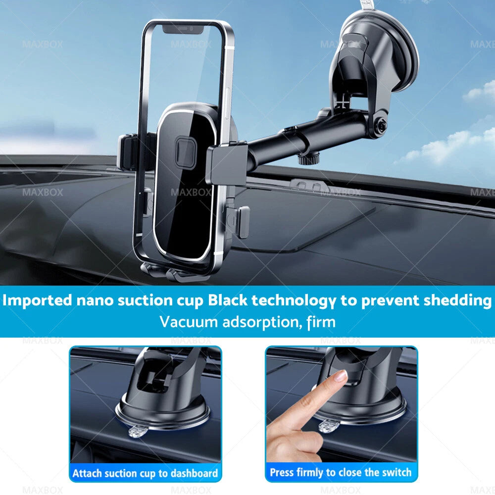 360° Rotate Telescopic Phone Holder for Car - Auto Lock Bracket Mount